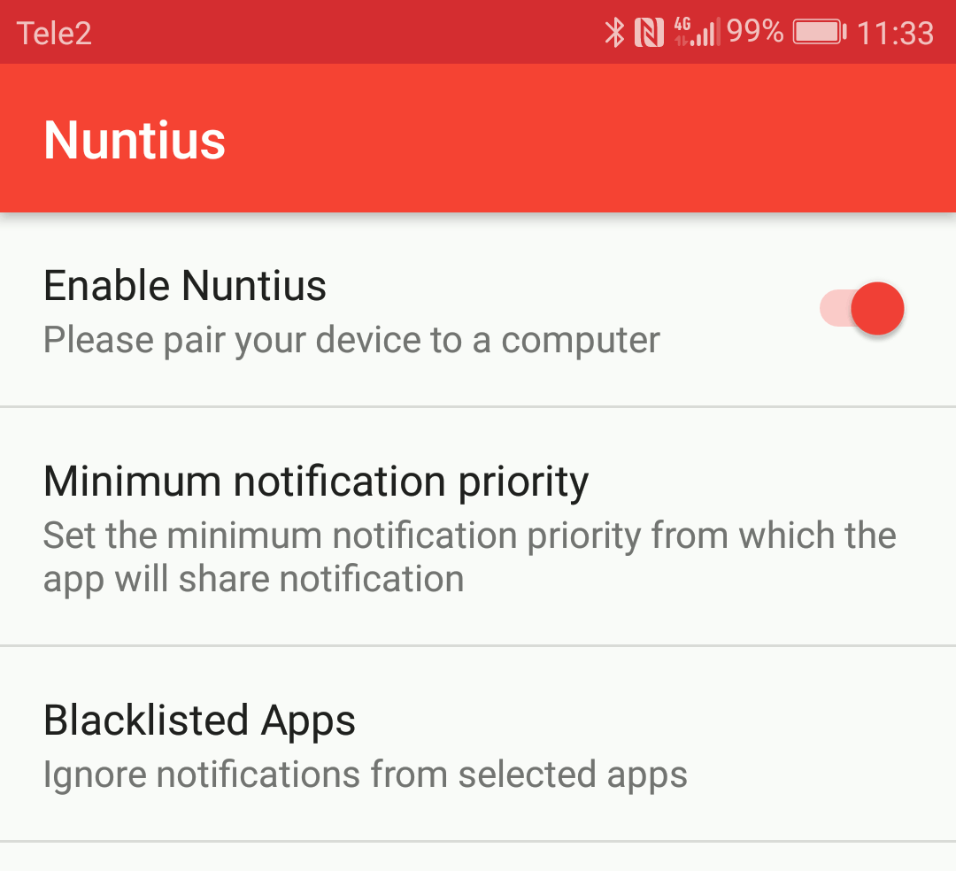 Nuntius на Android