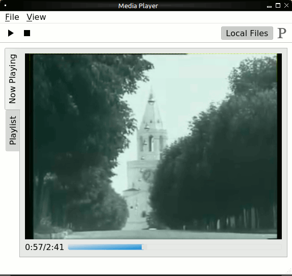 Проигрывание видео в Lumina Media Player